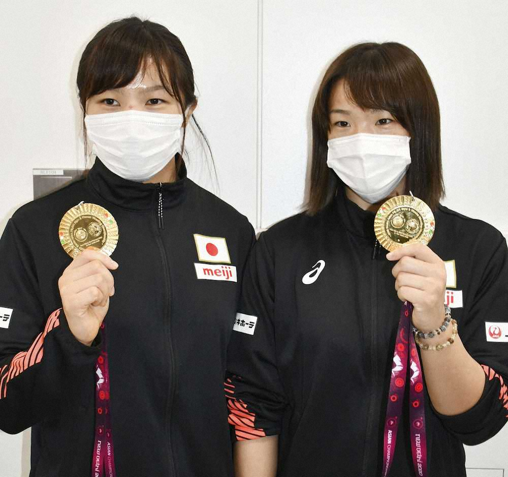 【画像・写真】国際大会で初姉妹金　レスリング・川井梨「五輪でもう一回」