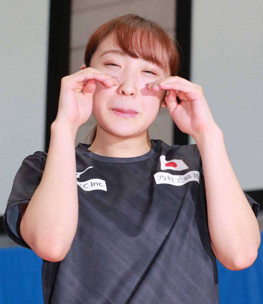 【画像・写真】泣き顔を見せる森ひかる（撮影・木村　揚輔）