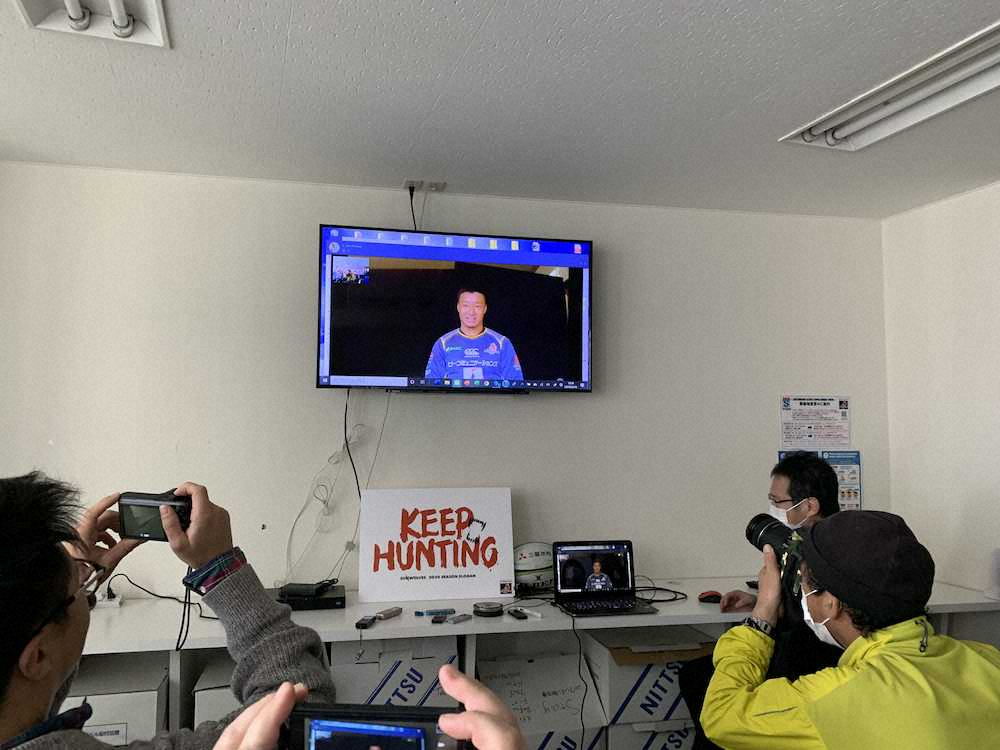 【画像・写真】サンウルブズ・斎藤　テレビ電話取材で「日本に希望を与えられる試合を」