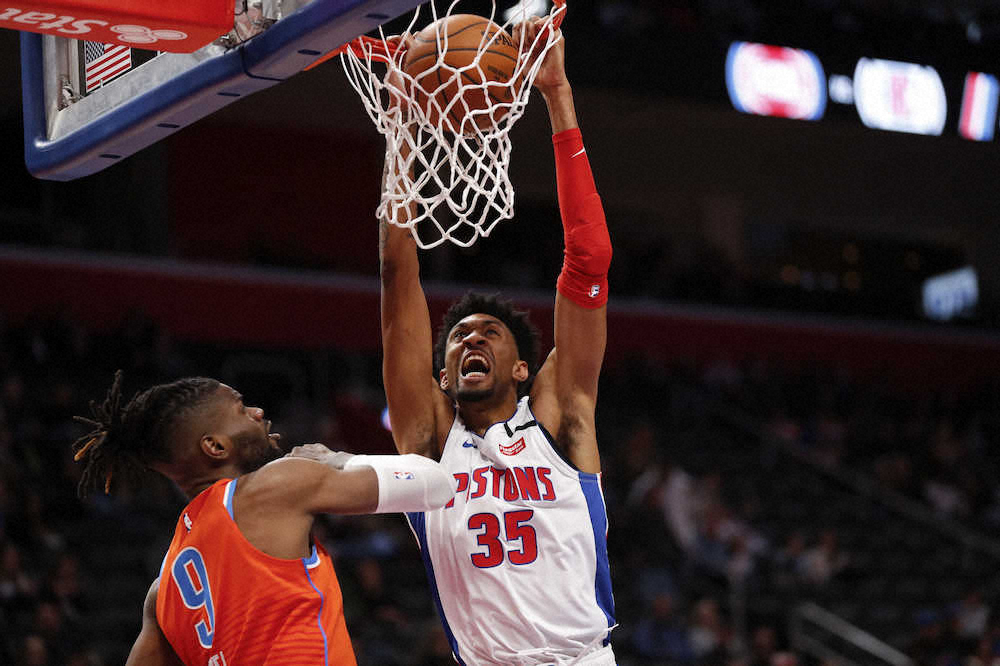 【画像・写真】NBAに3人目の感染者　今度はピストンズのウッド　7日にジャズのゴベアともみ合い