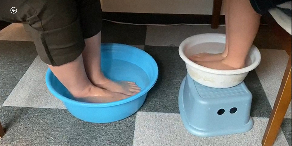 【画像・写真】五輪銀の田島寧子さん、セ・パで本塁打王の山崎武司氏　足湯でリラックス呼び掛ける動画公開