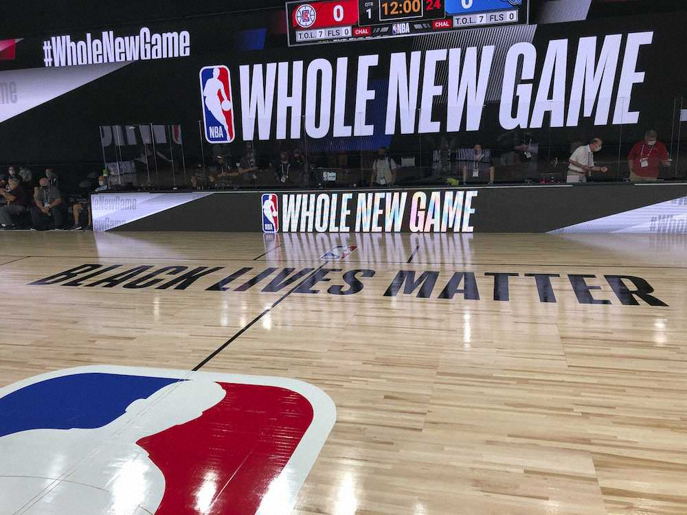 【画像・写真】NBAが再開シーズンのアリーナを公開　コート上に「BLACK　LIVES　MATTER」