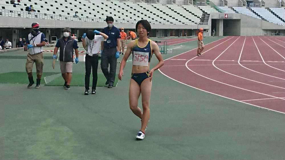 陸上・大阪選手権女子400メートルで優勝した青山聖佳