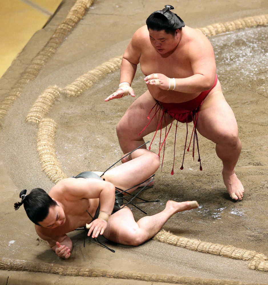 【画像・写真】勝って殊勲賞決めた　大栄翔「気合入った」終盤6連勝　大関昇進の足掛かりでき「うれしい」