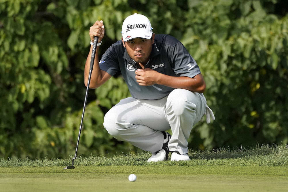 【画像・写真】松山英樹、首位タイ　1番でチップインイーグル　米ツアー6勝目へ絶好の好機