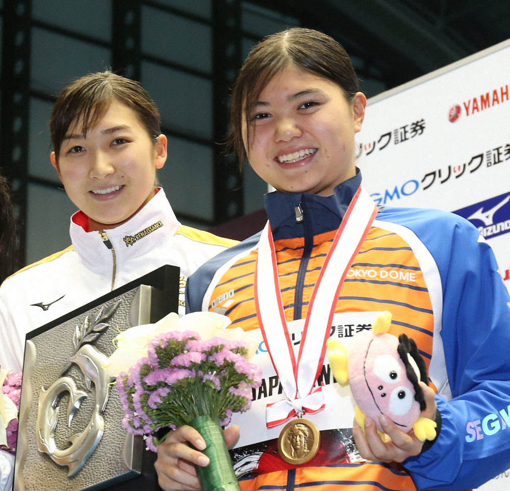 【画像・写真】後輩池江にエール…女子200バタ・長谷川涼香が好記録2分5秒62で優勝「“よっしゃ！”と思った」
