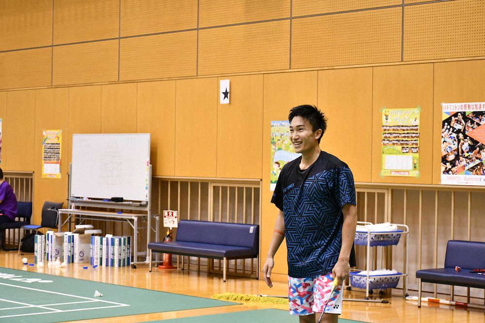 【画像・写真】桃田「充実」バド代表合宿　右目眼窩底骨折乗り越え7カ月ぶり代表活動復帰