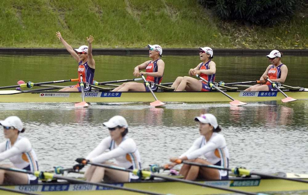 【画像・写真】NTT東日本、男子エイトで大会史上初のV5達成!　ボート全日本選手権