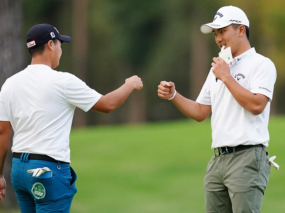 【画像・写真】20歳・河本、単独首位！女子プロの姉・結からLINEでエール