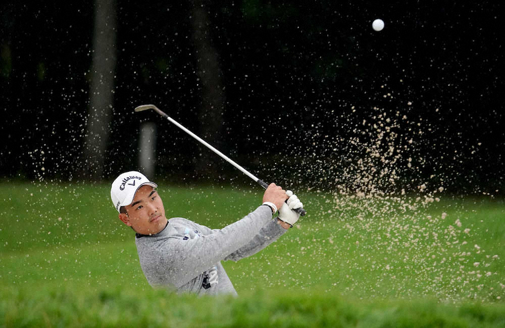 【画像・写真】アマの河本力、粘りの1差　ティーショット不調も93年ぶり快挙射程圏