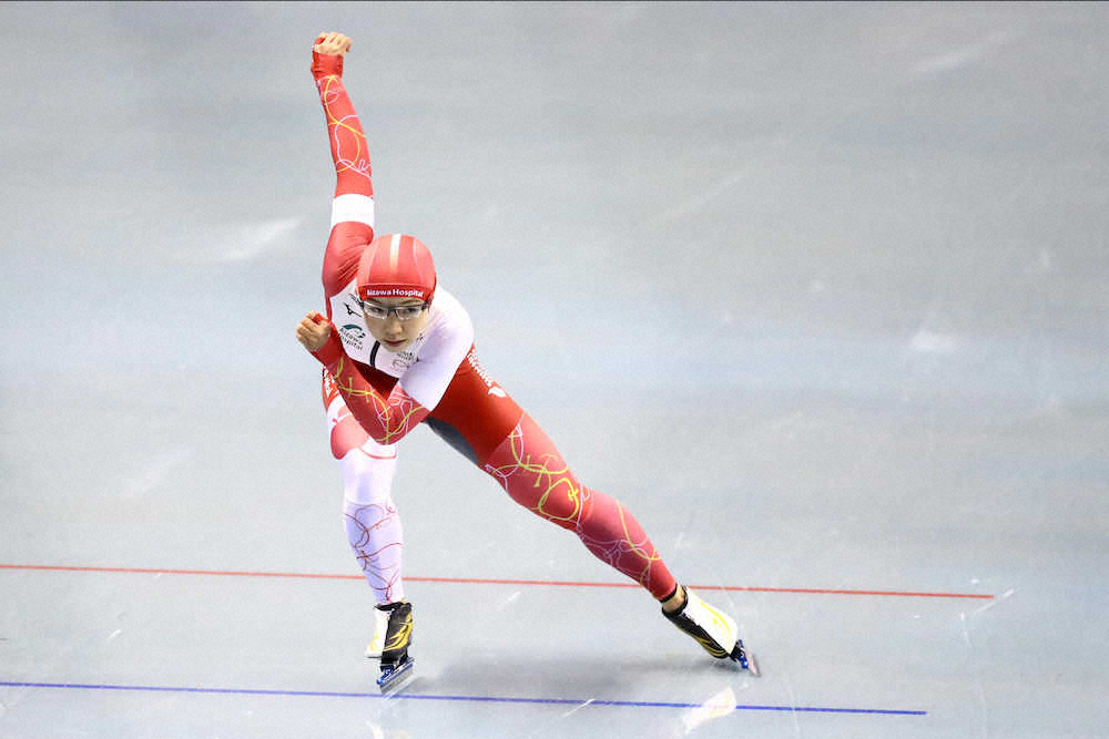 ＜全日本スピードスケート距離別選手権＞女子500メートルで優勝した小平奈緒
