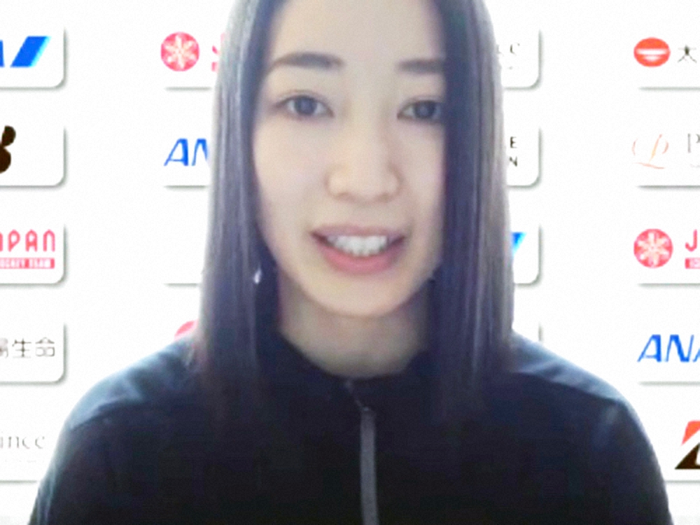 オンライン取材に応じたアイスホッケー女子日本代表の藤本 スポニチ Sponichi Annex スポーツ