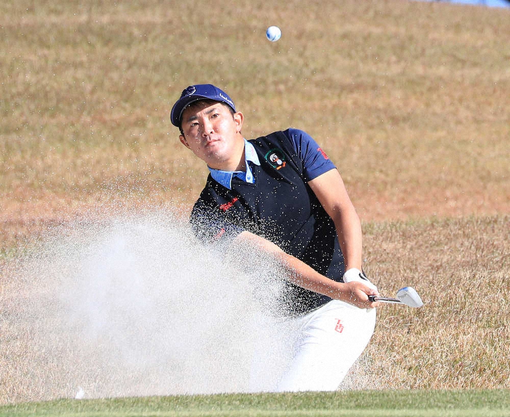 【画像・写真】金谷“松山パワー”不発…大会連覇へ不安「グリーンの傾斜と読みの感覚が合わない」
