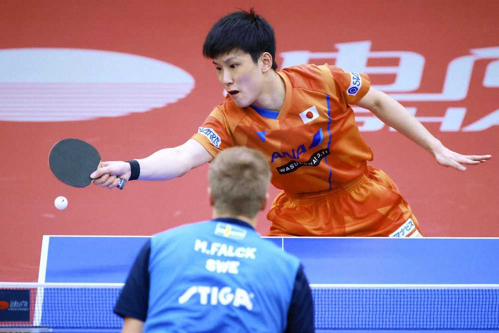 【画像・写真】張本4強　絶叫戻った！世界9位相手に成長4連続得点