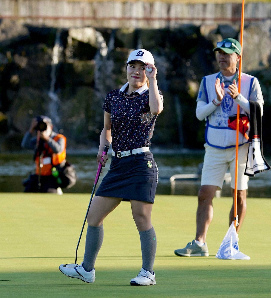 【画像・写真】古江彩佳がツアー3勝目　酒井美紀とのプレーオフ制す