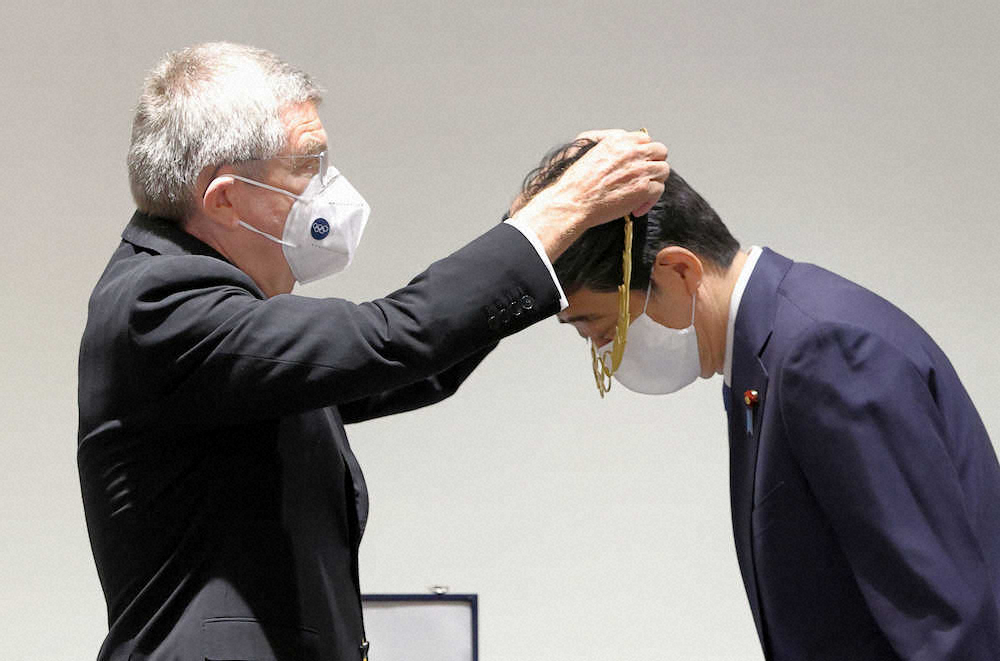 【画像・写真】IOC　安倍“マリオ”前首相に「五輪オーダー」授与