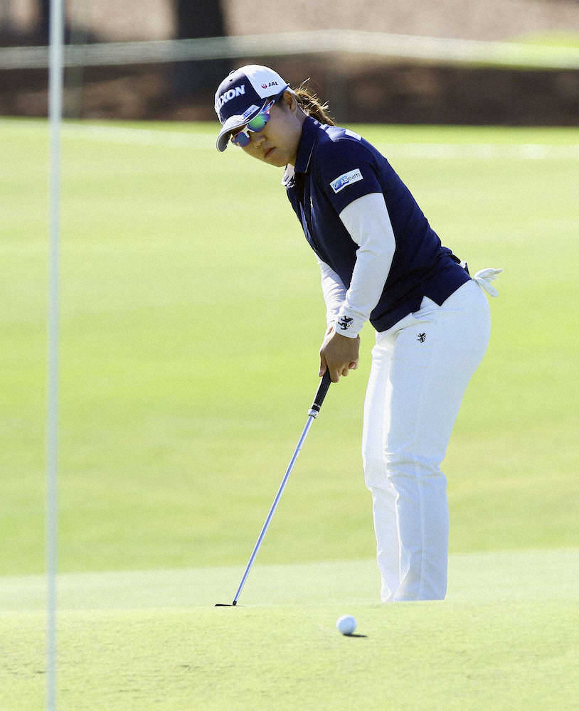 【画像・写真】奈紗、風に苦戦で2オーバー、37位後退「自分らしいゴルフがなかなかできていない」