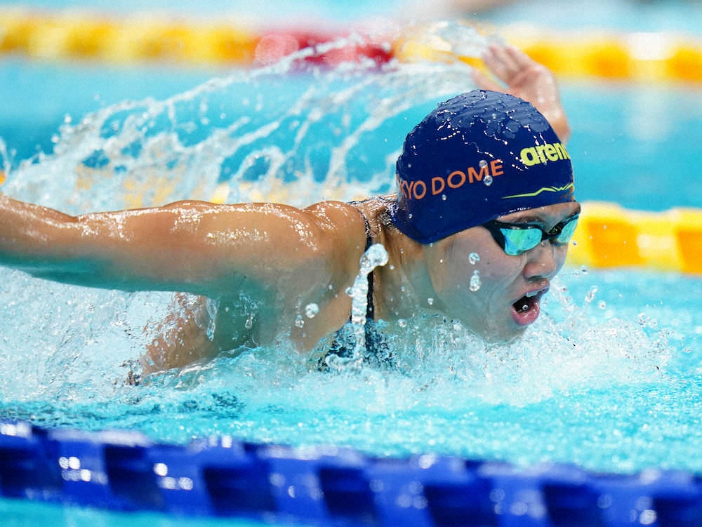 【画像・写真】長谷川、女子200バタフライ連覇「前半突っ込んで、目標とするレースはできた」