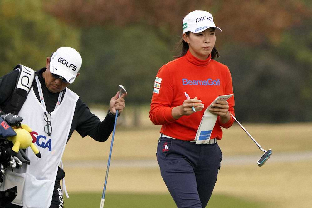 【画像・写真】渋野日向子　第2Rは67　単独首位でホールアウト　全米女子オープン