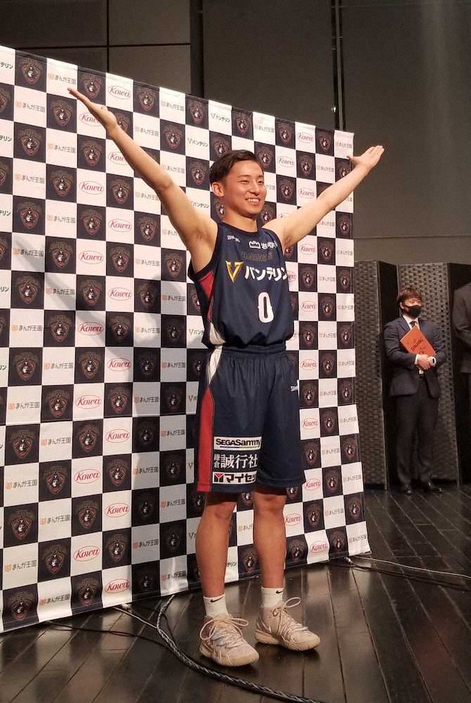 【画像・写真】東海大・河村勇輝　2度目B1舞台で「勝利に貢献したい」　意気込み「Y」の意味とは？