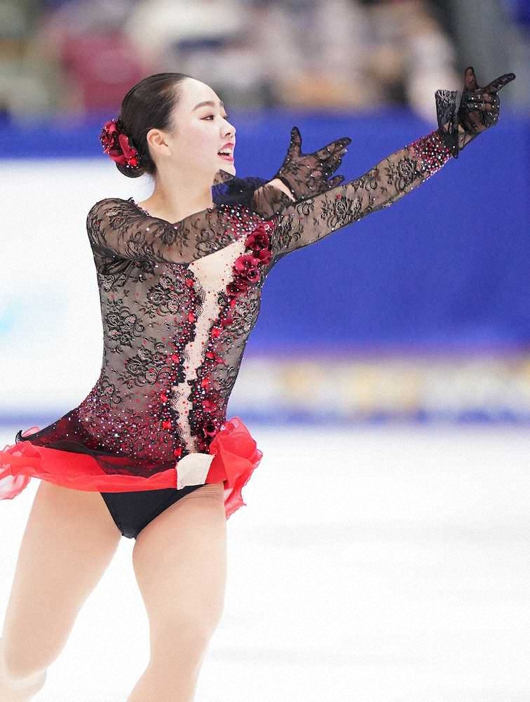 【画像・写真】樋口新葉は3回転半失敗で195・04点「挑戦したことに意味がある」