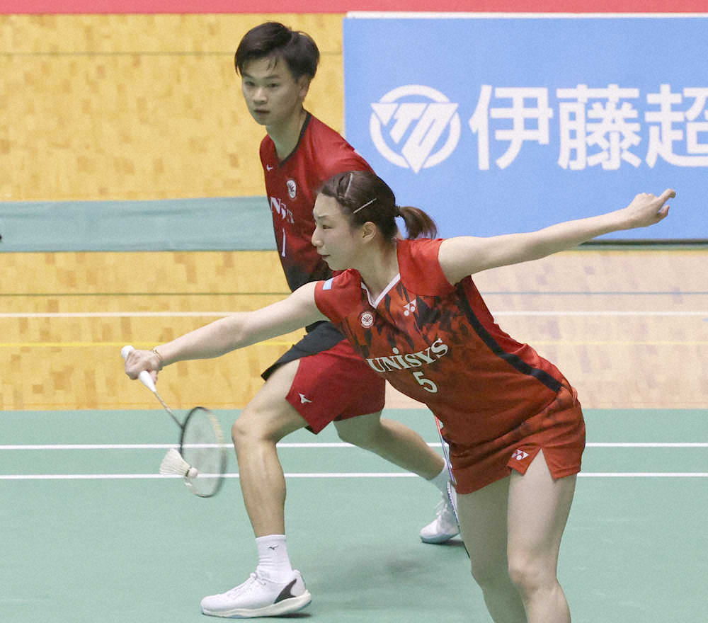 【画像・写真】渡辺・東野組　混合複で大会タイ4連覇「金メダルが大きな目標」