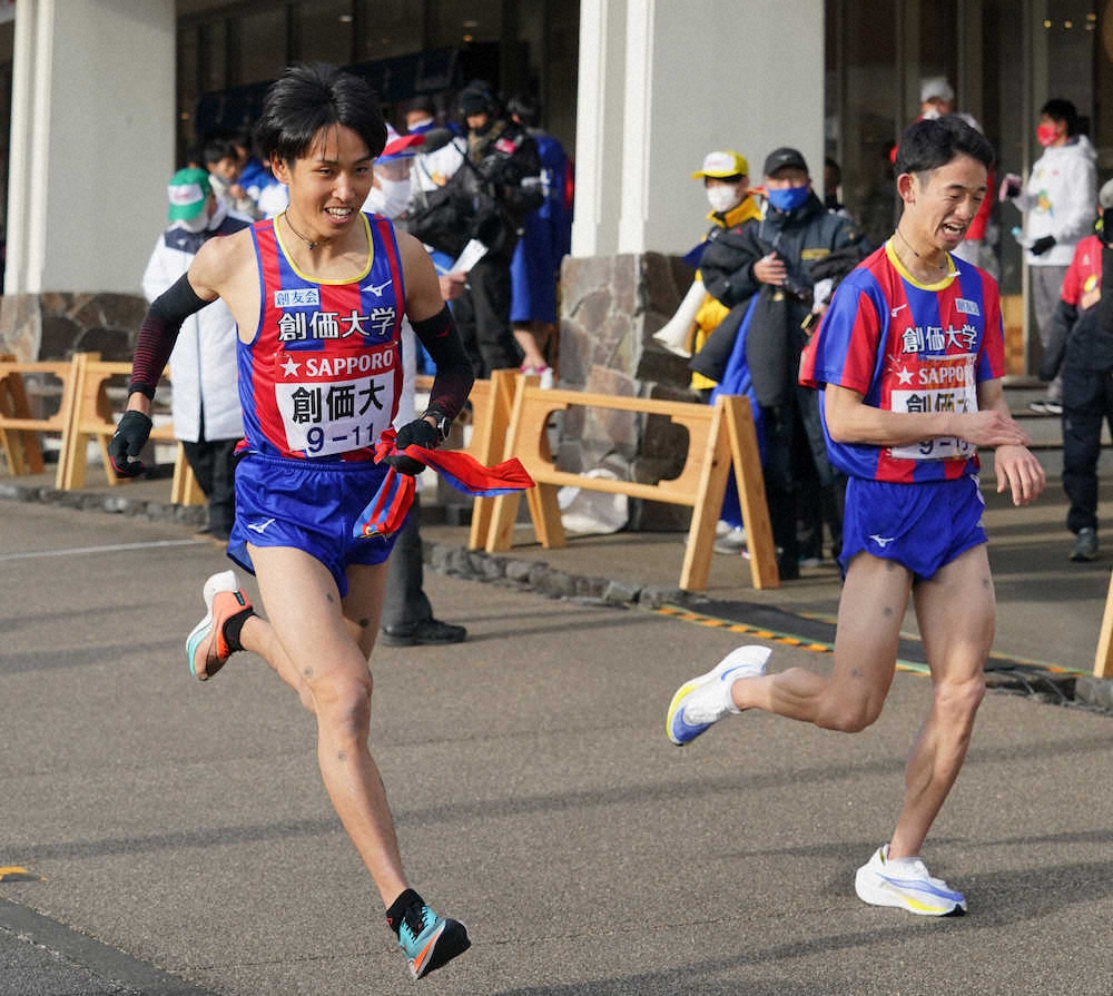 【画像・写真】【箱根駅伝7区】創価大・原富がトップキープ　「自分が広げてやるという気持ちで」区間2位