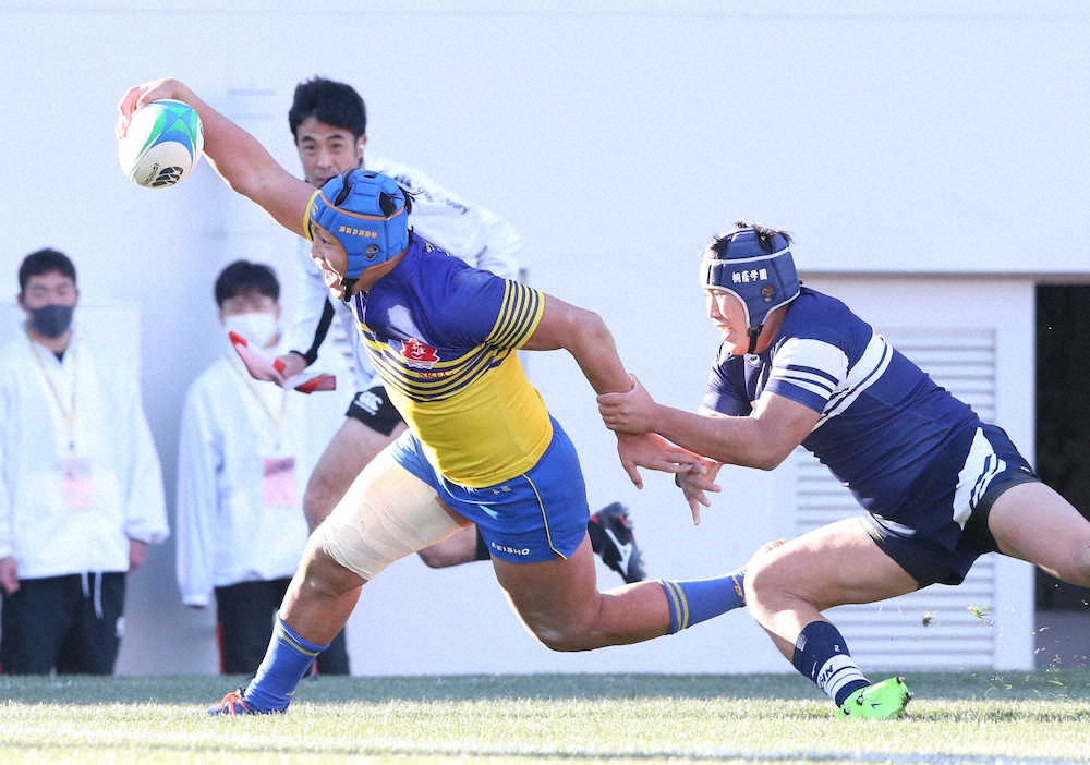 【画像・写真】京都成章、初V届かず…本橋意地のトライも、後半に突き放される