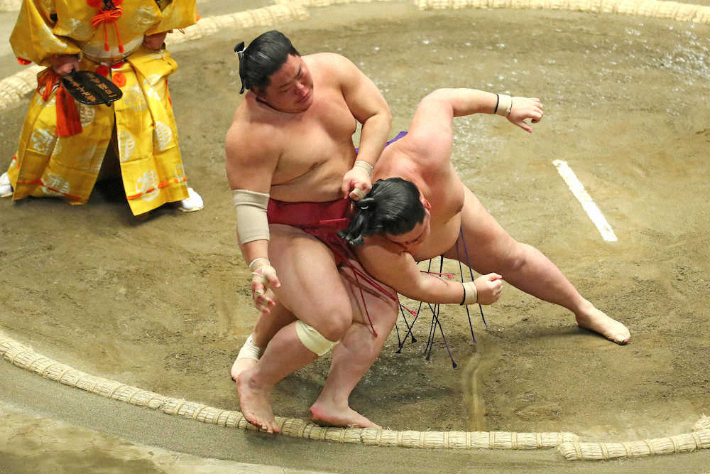 【画像・写真】初場所12日目　大栄翔、土俵際の逆転で10勝目　正代も2敗キープでトップ並走