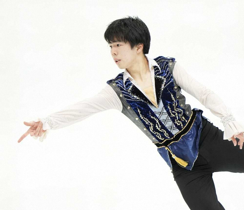【画像・写真】2位の佐藤駿、4回転ルッツ成功に「自信を取り戻せた」フィギュア全国高校選手権