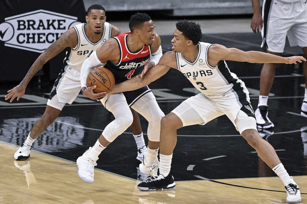 【画像・写真】ウィザーズが13日ぶりの試合でスパーズに20点差で敗れる　八村はまだ離脱中