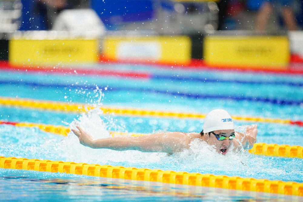 【画像・写真】瀬戸大也　200メートルバタフライ予選　1分56秒80でトップ通過　午後の決勝へ
