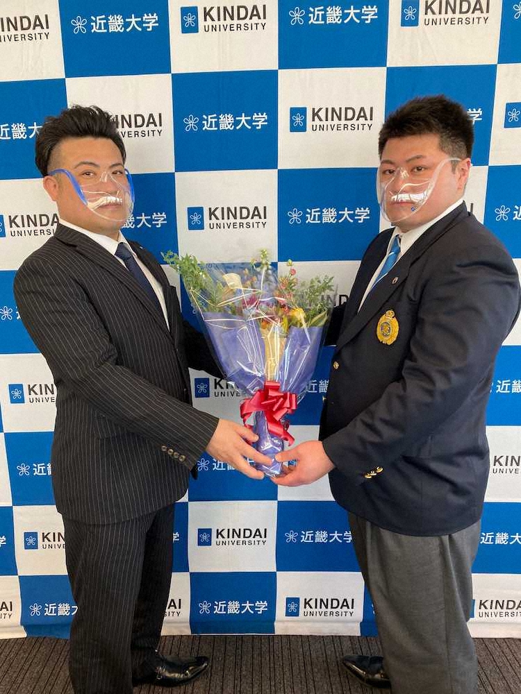 【画像・写真】近大の長内が高砂部屋入門　「朝乃山関みたいに力で圧倒しつつ、スピードも兼ね備えたい」