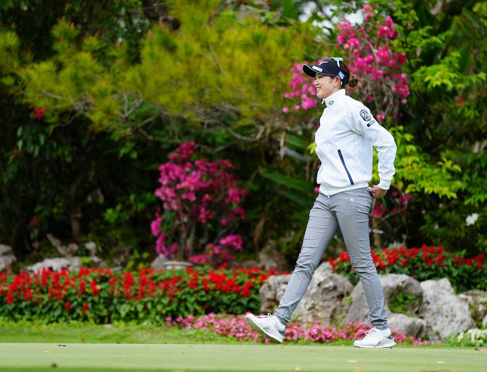 【画像・写真】“2試合連続V”狙う原英莉花　今年初戦へ「いい方に仕上がっている」