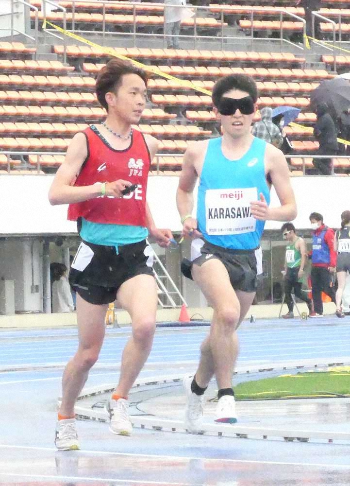 【画像・写真】男子1万メートル　唐沢剣也は失格も冷静「良いトレーニングになった」　東京パラに向けレベルアップ誓う