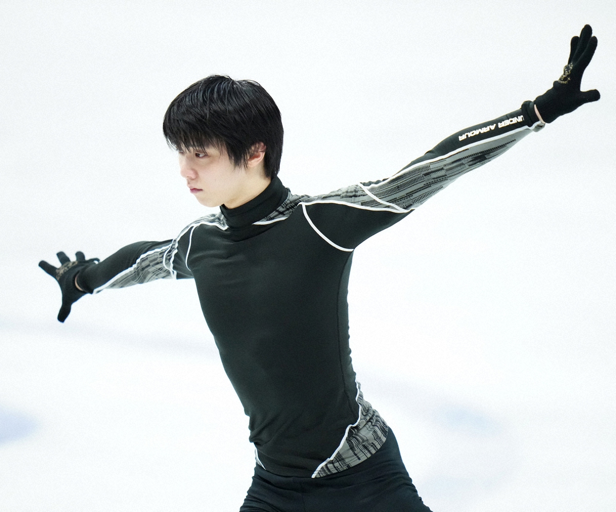 【画像・写真】羽生結弦、本番リンクでSPノーミス　4回転ループも決めた