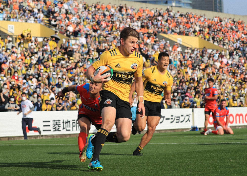 【画像・写真】6連勝導く決勝トライのサントリー・バレット「パスをくれた田村がいい仕事をした」