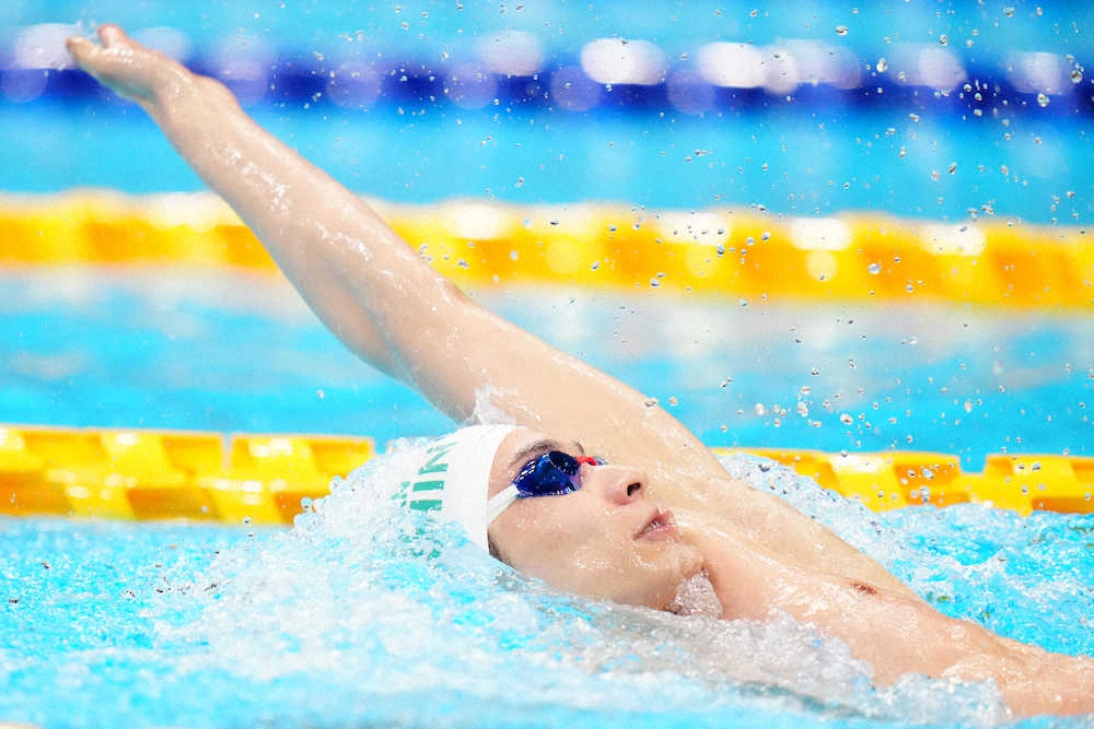 【画像・写真】入江、100に続き200メートル背泳ぎも制し代表切符!31歳ベテラン笑顔「ホッとしています」