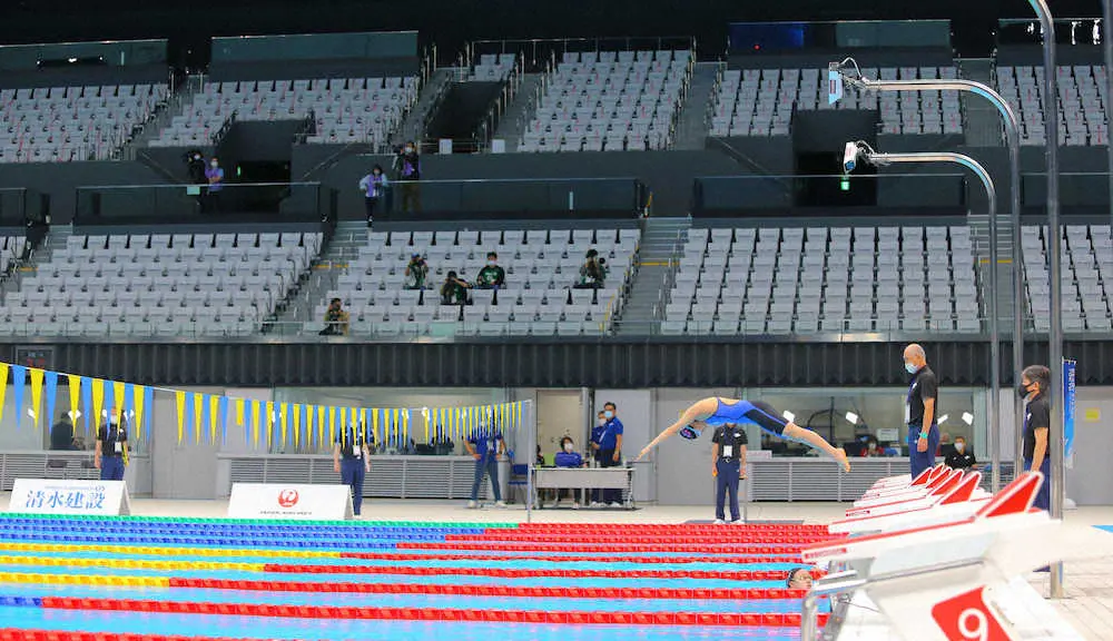 【画像・写真】競泳、パラ水泳テスト大会　運営面や感染症対策を確認