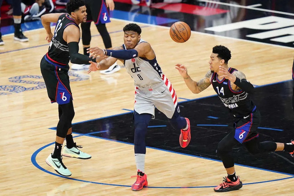 【画像・写真】ウィザーズ善戦及ばず　76ersに7点差で惜敗　プレーオフ・デビューの八村は12得点