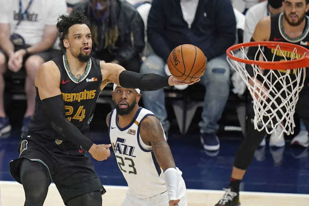 【画像・写真】リーグ最高勝率のジャズがいきなり黒星　第8シードのグリズリーズが3点差で先勝