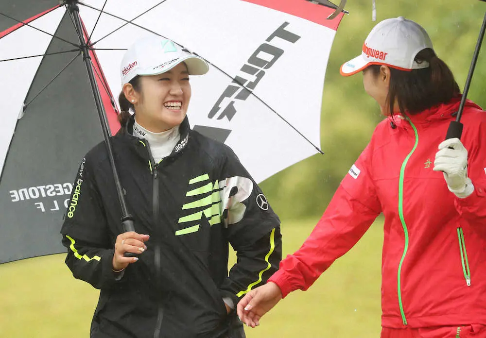 【画像・写真】稲見、比嘉、穴井が4アンダーで暫定首位　出産後復帰戦の横峯は4オーバーで暫定103位