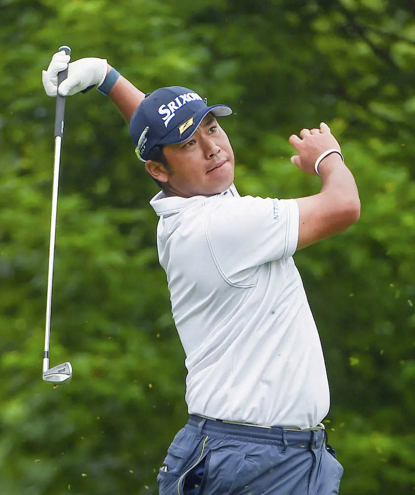 【画像・写真】松山73で暫定61位　2時間の中断後一気に3打後退