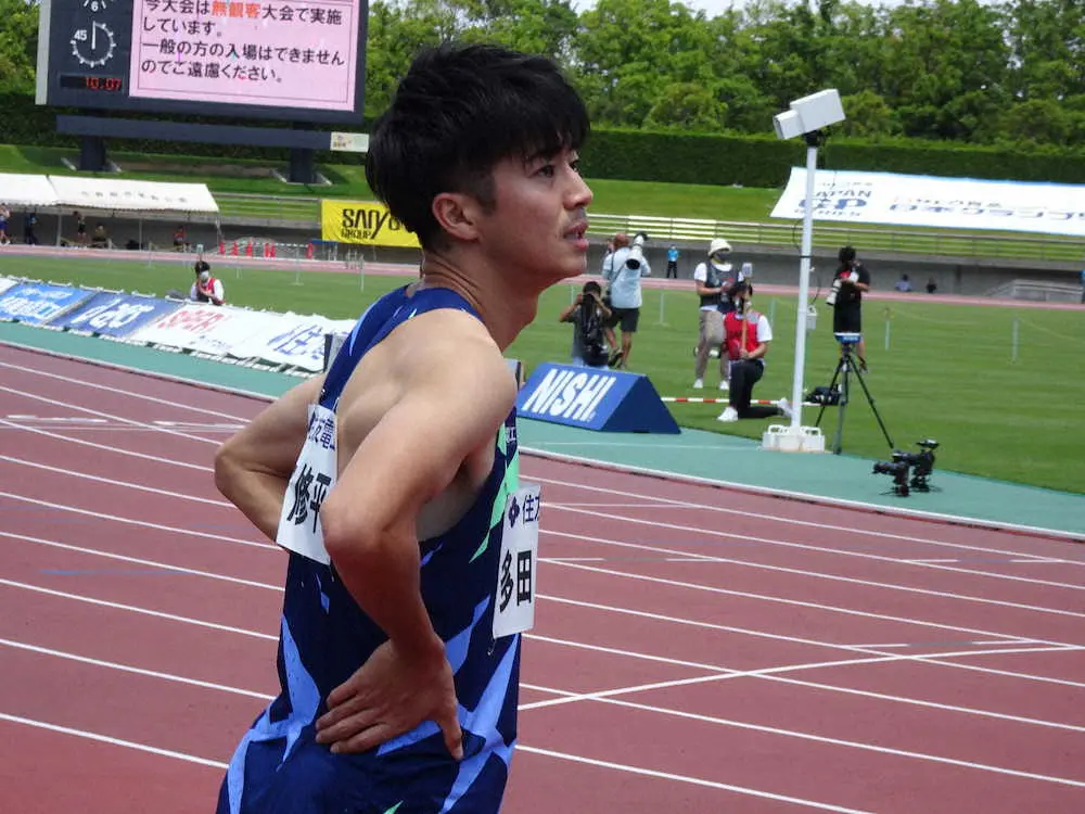 ＜陸上・布勢スプリント男子100メートル予選＞多田修平は追い風参考記録ながら10秒07をマークした