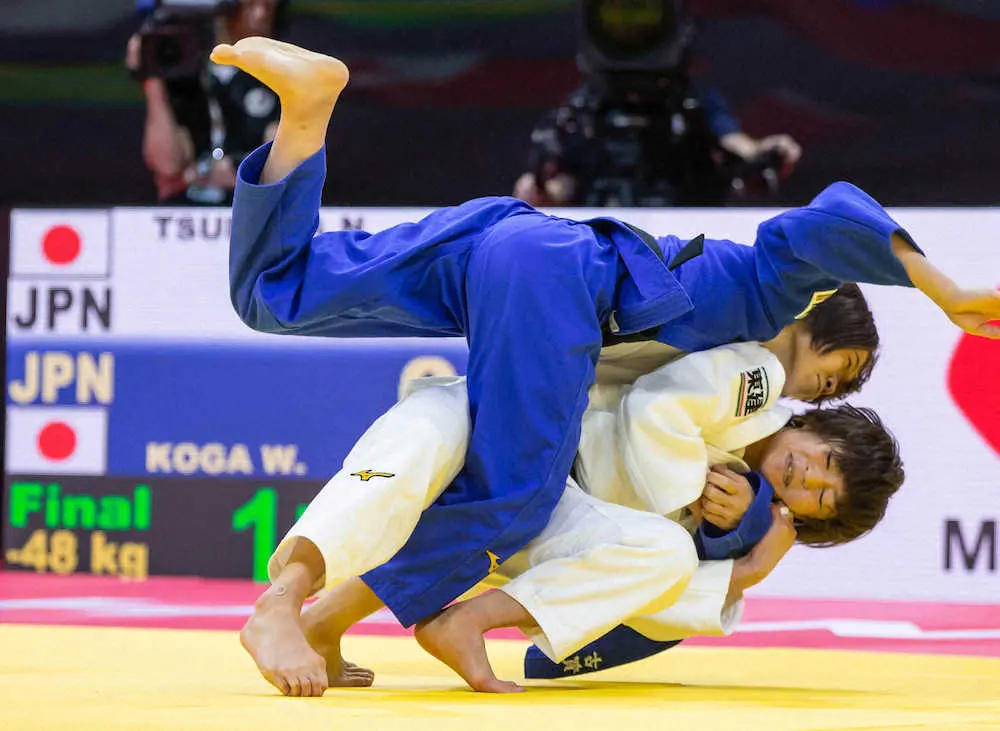 【画像・写真】角田　オール一本で初V、パリ五輪へ再出発　柔道世界選手権女子48キロ級