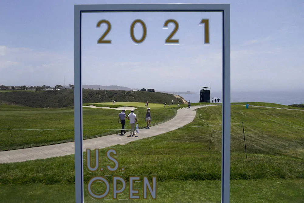 ゴルフの全米オープンが開催されるカリフォルニア州のトーリーパインズGC（AP）