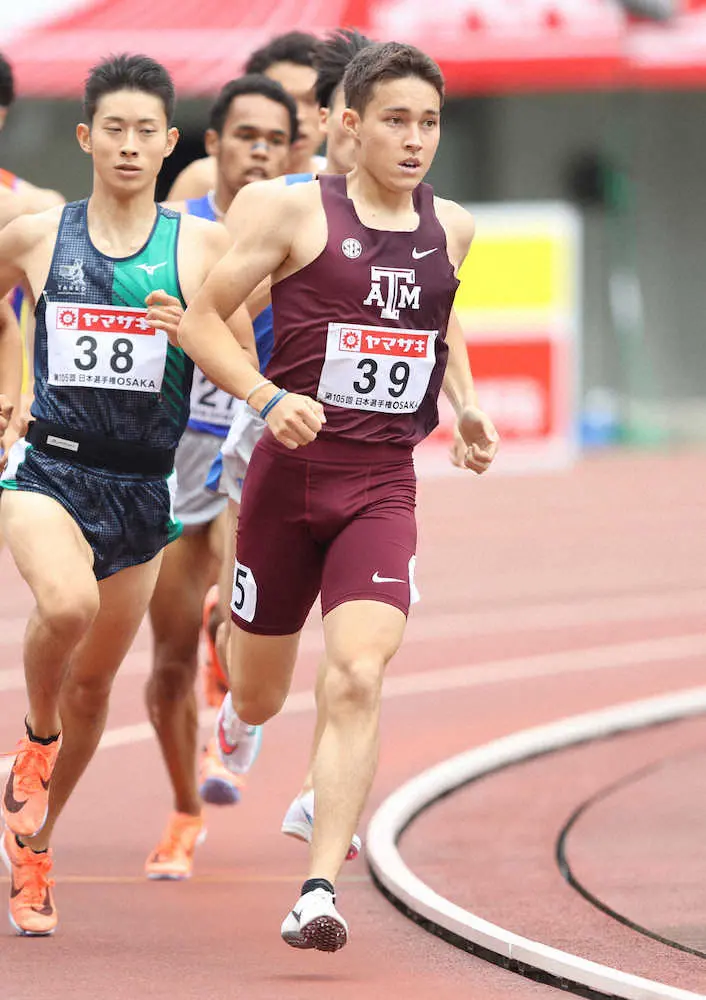 ＜陸上日本選手権＞男子800メートル予選で予選落ちとなったクレイアーロン竜波（撮影・北條　貴史）