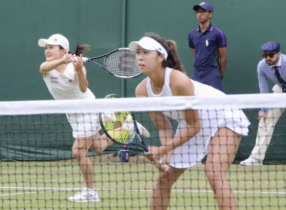 【画像・写真】青山＆柴原組8強、全米覇者にストレート快勝　4大大会初の4強入り前進