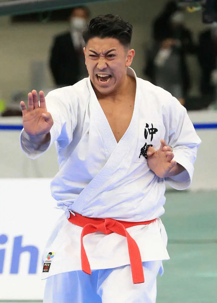 【画像・写真】空手形男子代表・喜友名、五輪開催に感謝　「画面を通じて、自分の気持ちが伝われば」