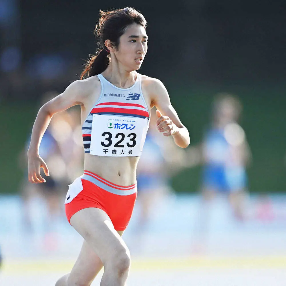 ＜陸上・ホクレンディスタンス千歳大会＞女子1500メートルで日本記録を更新する4分4秒08をマークし、優勝した田中希実（代表撮影）
